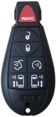 SMART ключ CHRYSLER 6кн + Panic без лезвия(батарейка на плате)с платой