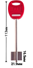 Дверняк KALE KILIT 60мм красная ручка
