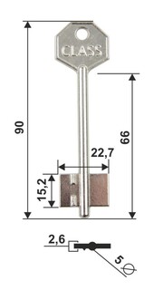 Заготовка ключа Никель Класс-1